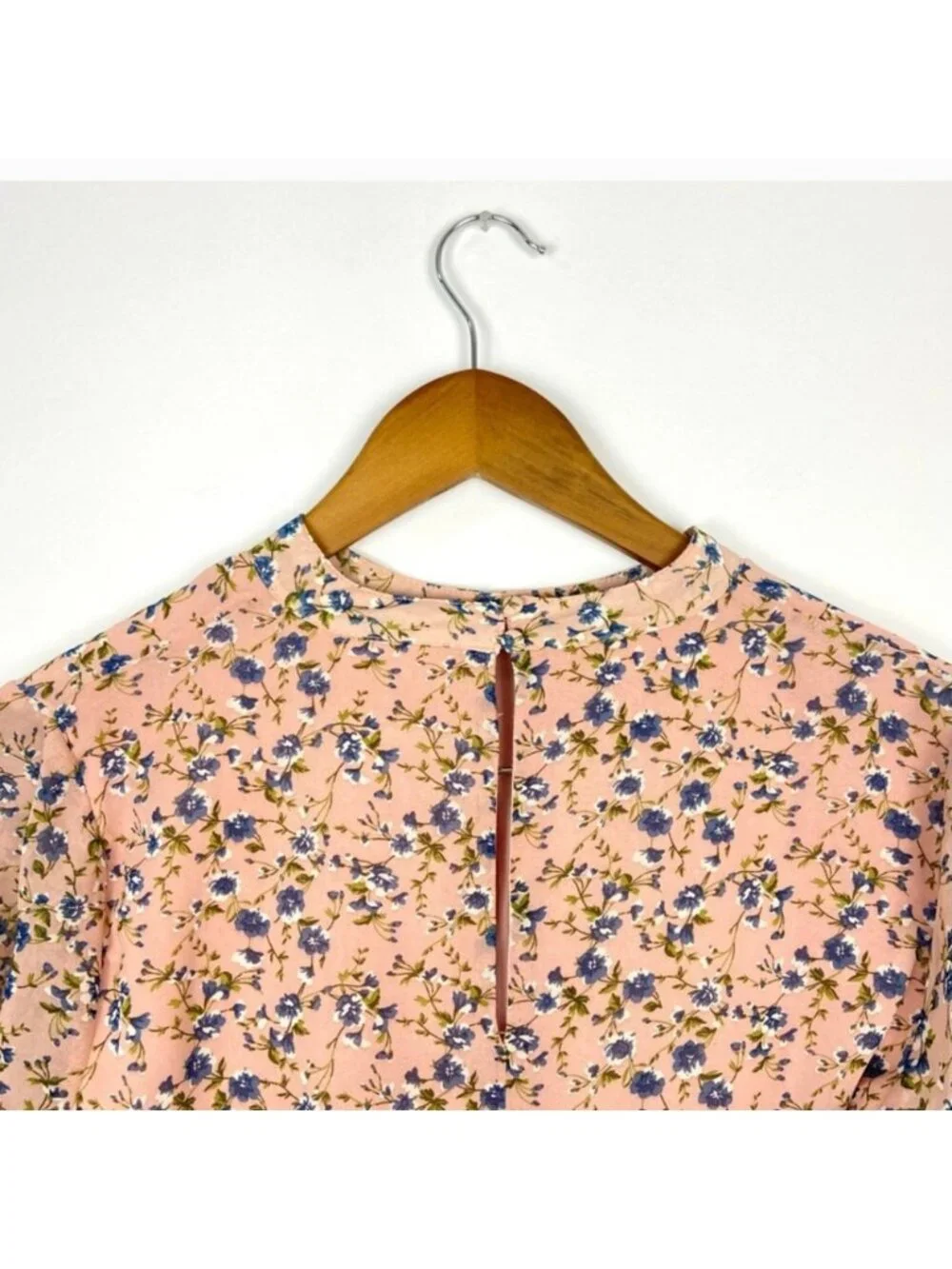 Emory Park Pink Floral Bell Sleeve Top